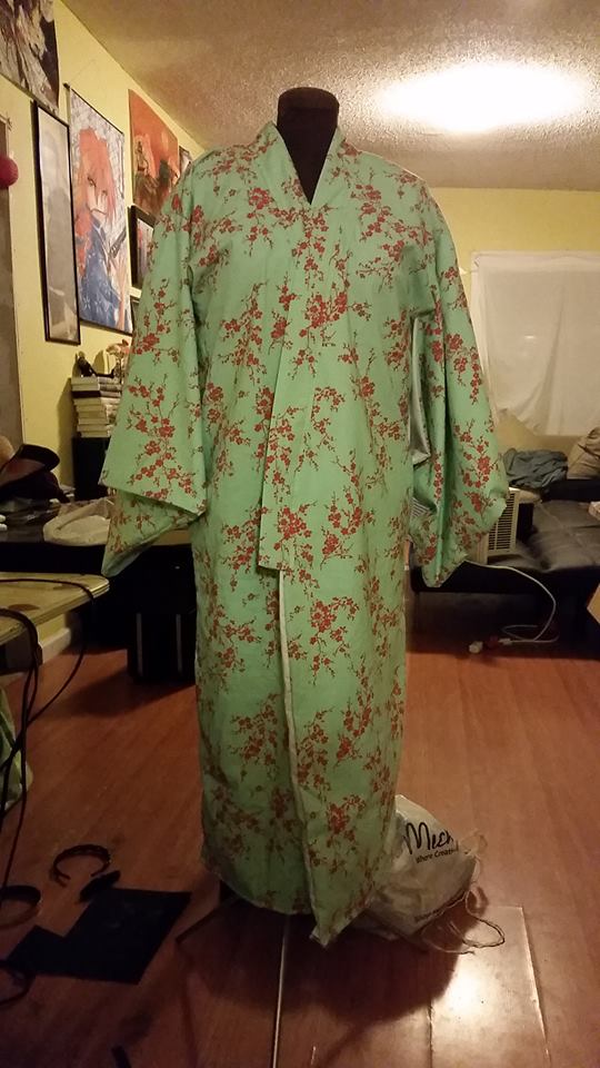 This is the previously mentioned Kimono... I love the fabric that was chosen for this piece.